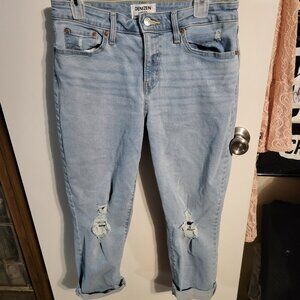 DENIZEN BY LEVIS MID RISE BOYFRIEND DISTRESSED JEANS SZ 10